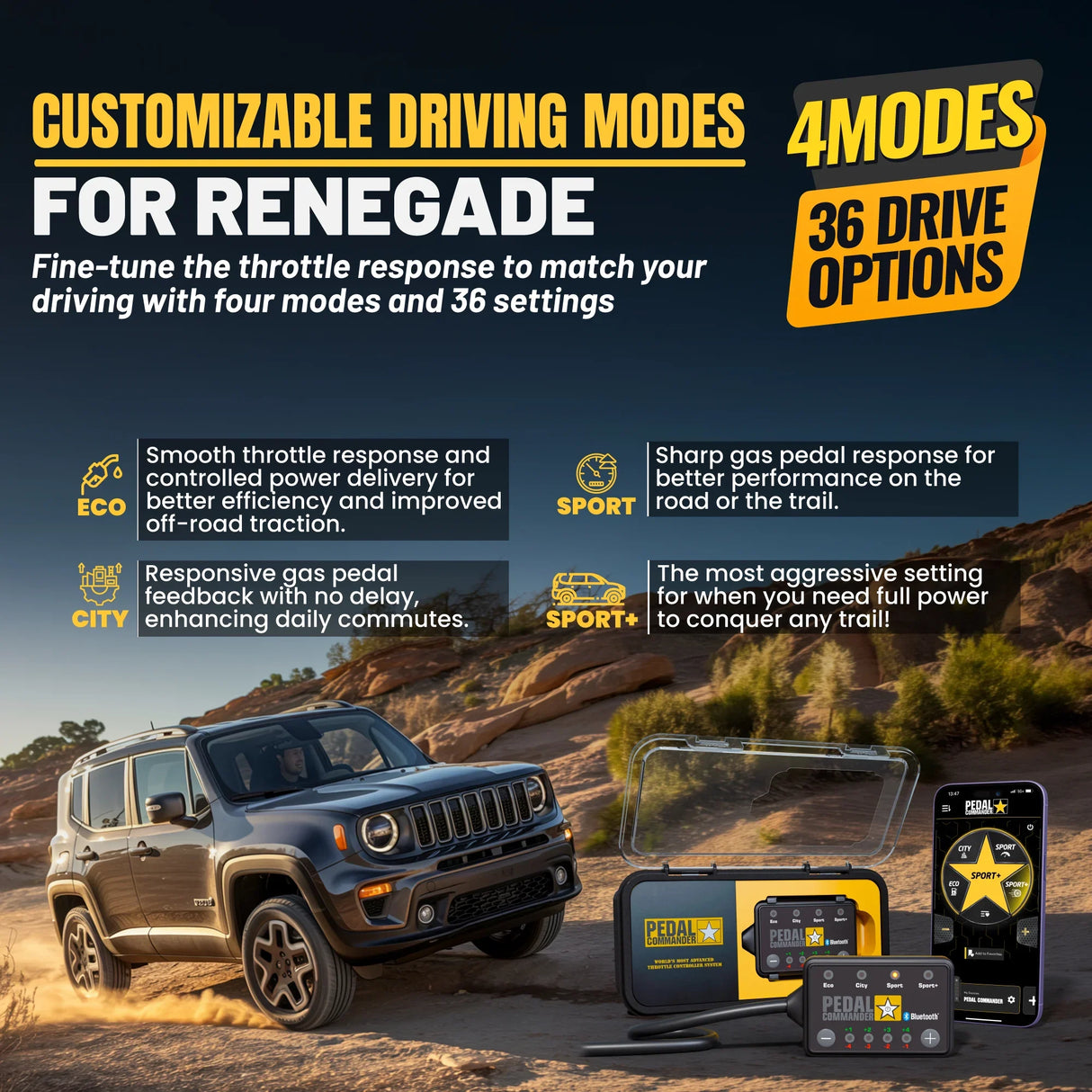 Pedal Commander for Jeep Renegade