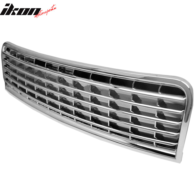 Fits 02-05 Audi A4 Chrome Hood Front Upper Grille - ABS