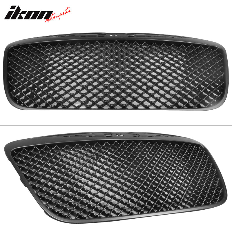 2011-2014 Chrysler 300 300C B Style Black Front Bumper Mesh Grille ABS