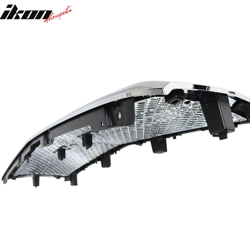 2014-2015 Chevy Silverado 1500 B Style Silver Front Bumper Grille ABS