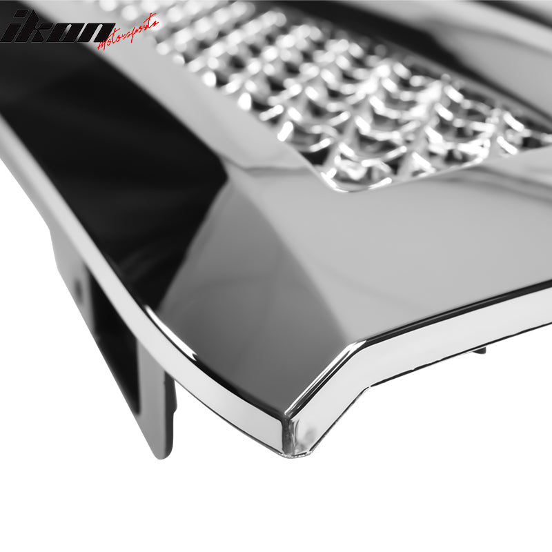 2014-2015 Chevy Silverado 1500 B Style Silver Front Bumper Grille ABS