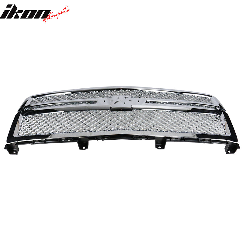2014-2015 Chevy Silverado 1500 B Style Silver Front Bumper Grille ABS