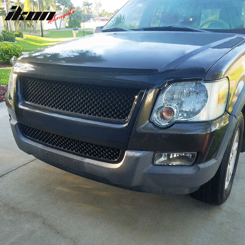 2007-2010 Ford Explorer Sport Trac Front Bumper Hood Grille Grill ABS