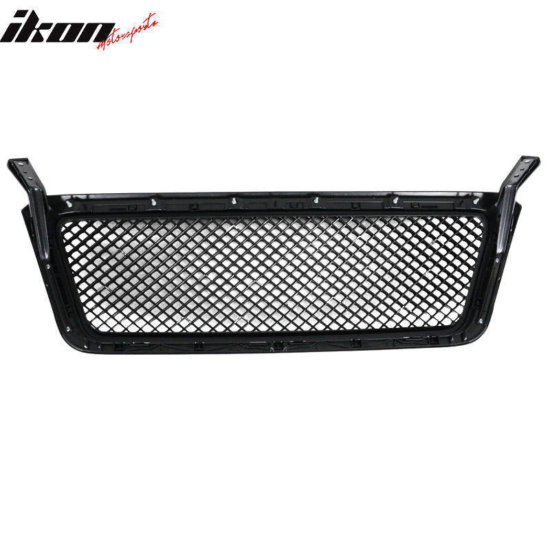 2004-2008 Ford F150 All Black Mesh Style Front Bumper Hood Grille ABS