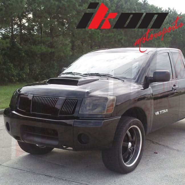 2004-2007Â Nissan Titan Front Hood Grille Vertical Style Black ABS