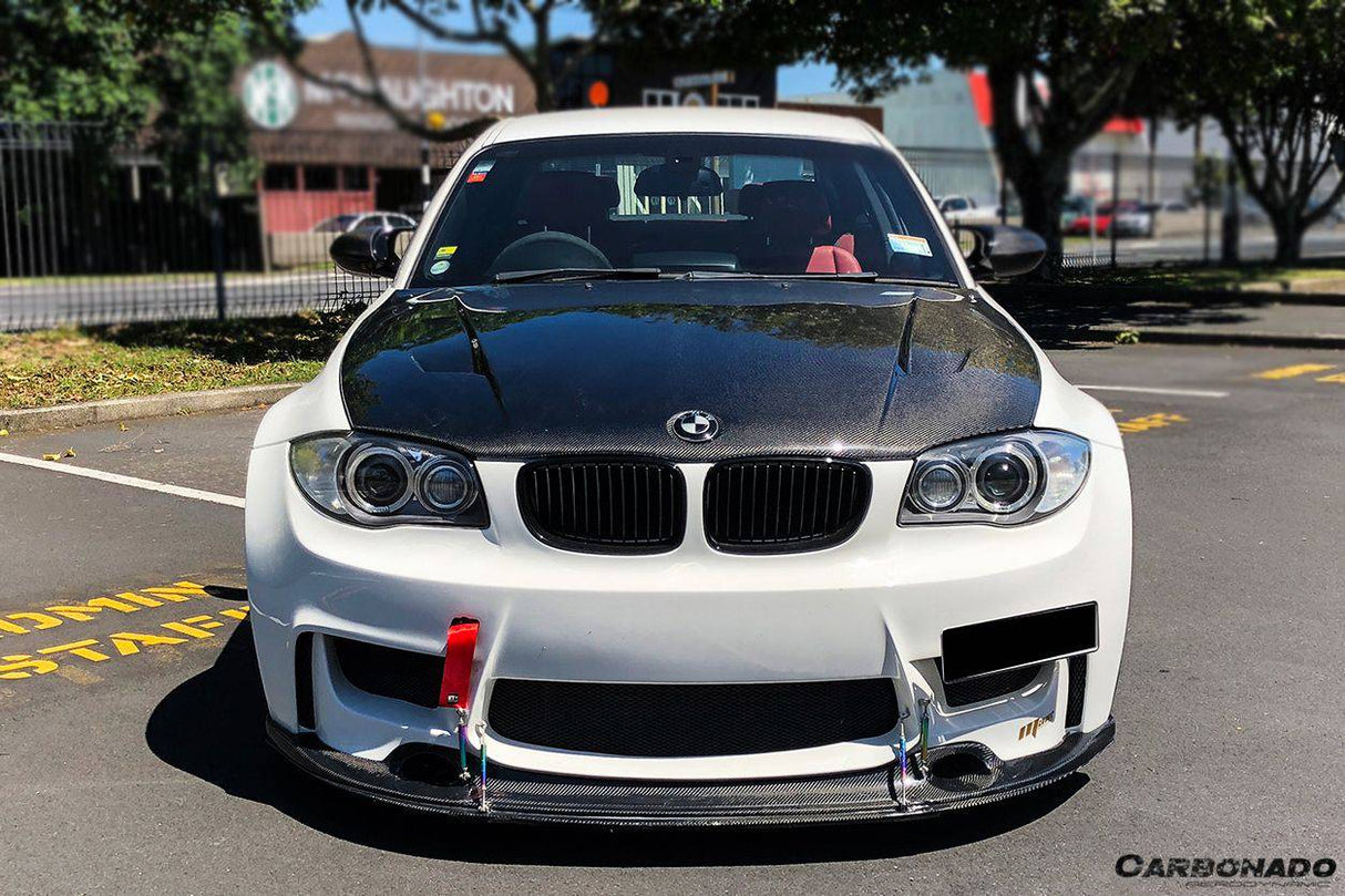 2008-2013 BMW 1 Series E82, E88, 1M, RZ Style Carbon FIber Hood
