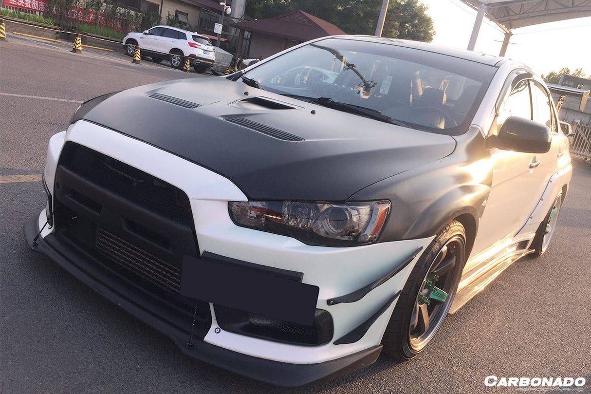 2008-2016 Mitsubishi Evolution EVO 10 X RA Style Carbon Fiber Front Lip