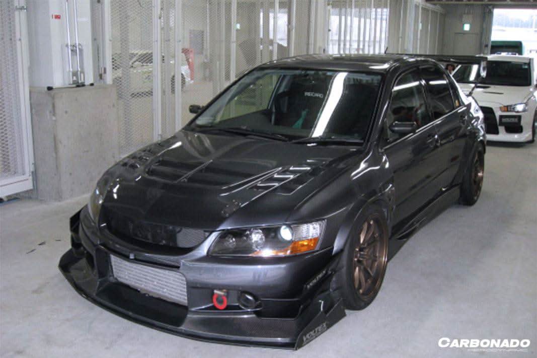 2003-2006 Mitsubishi Evo 7 8 9 VTX Style Carbon Fiber Hood