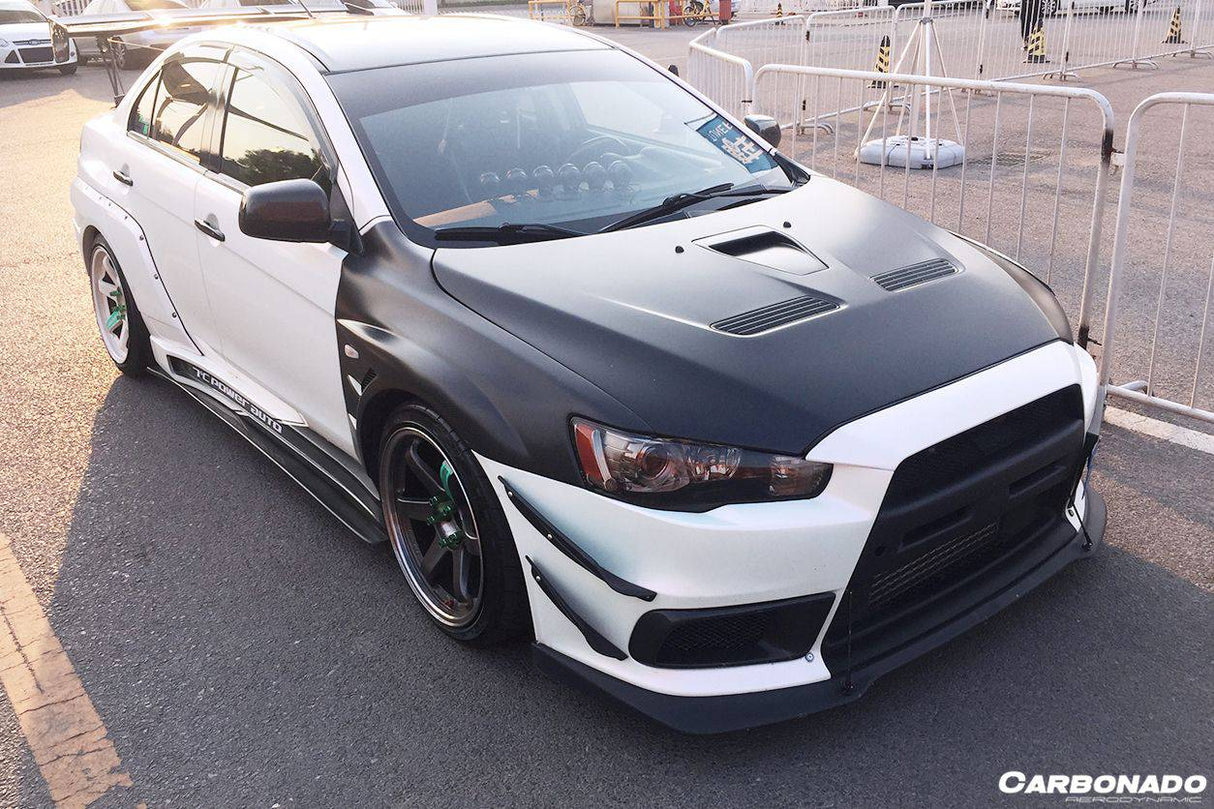 2008-2016 Mitsubishi Evolution EVO 10 X RA Style Carbon Fiber Front Lip