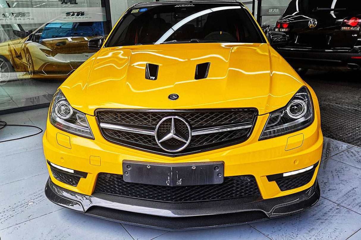 2012-2014 Mercedes Benz W204 C63 AMG RZ Style Carbon Fiber Front Lip