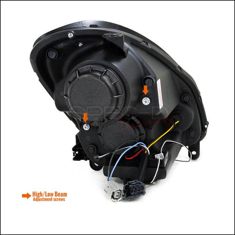 Projector Headlights Infiniti G35 Sedan (2005-2006) Halo w/ LED Strip - Black or Chrome - K2 Industries