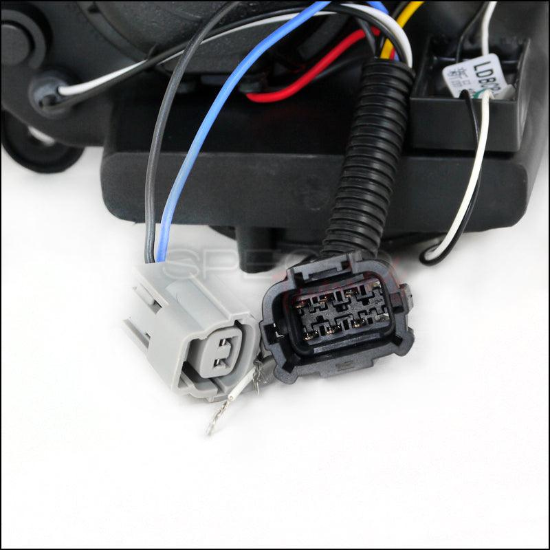 Projector Headlights Infiniti G35 Sedan (2005-2006) Halo w/ LED Strip - Black or Chrome - K2 Industries