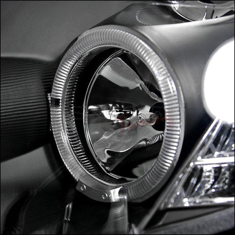 Projector Headlights Infiniti G35 Sedan (2005-2006) Halo w/ LED Strip - Black or Chrome - K2 Industries