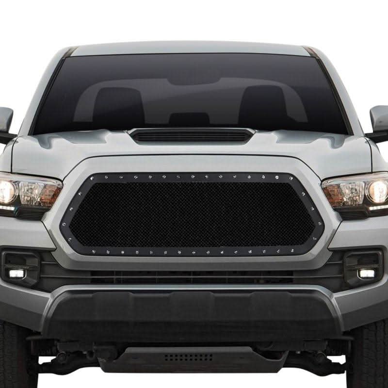 Spec-D Grill Insert Toyota Tacoma (2016-2018) Mesh Black Rivet Style