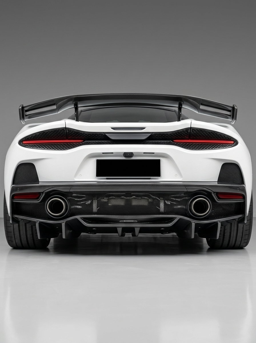 McLaren GT Dry Carbon Fiber Rear Diffuser OEM Style 2019+ Bolt-On Body Kit