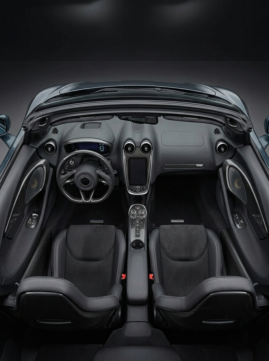 McLaren GT Dry Carbon Fiber Interior Trim Kit 6-Piece Cockpit Upgrade 2019+
