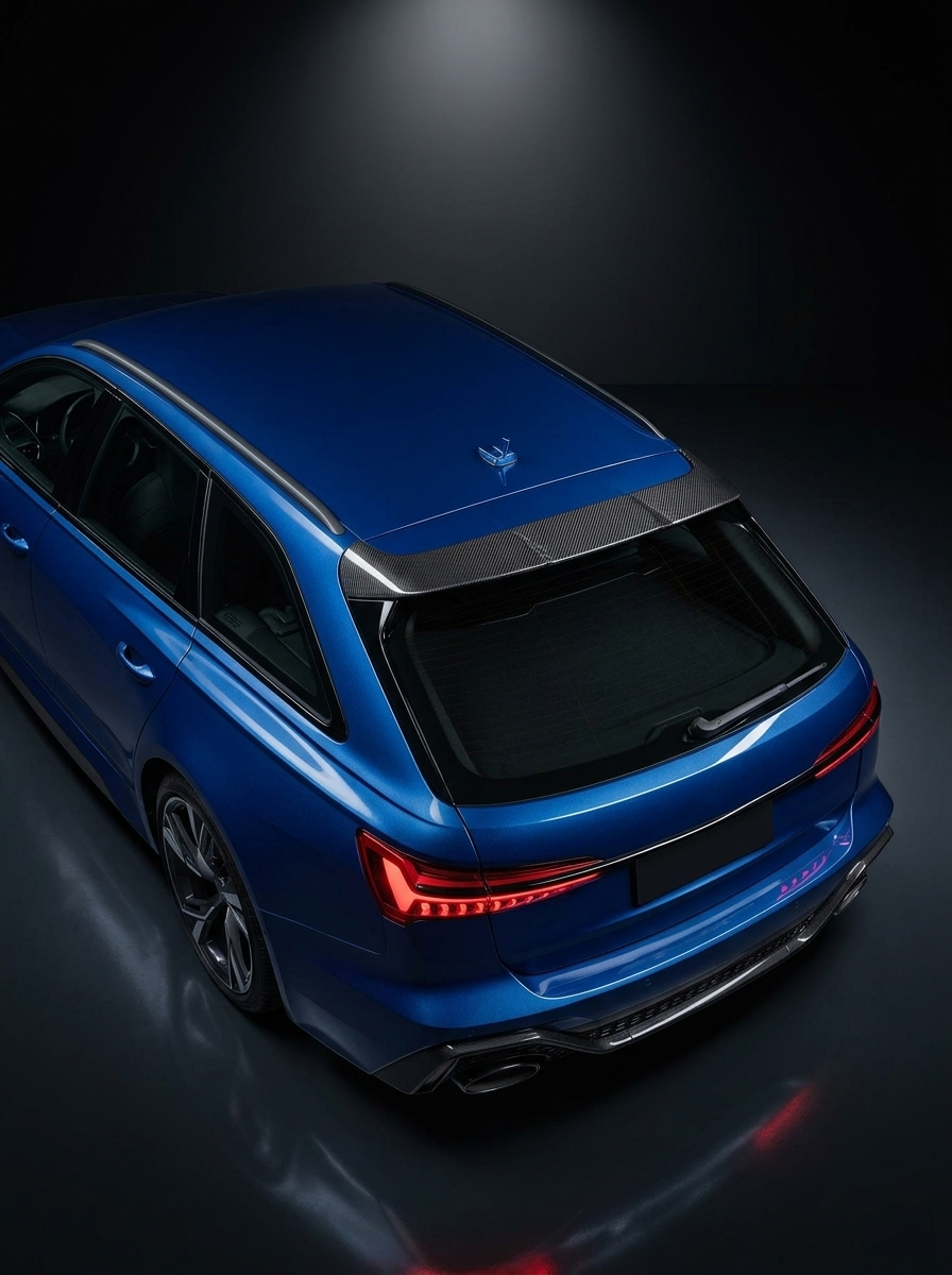 2019–2021 Audi RS6 / A6 C8 Avant Single Deck Roof Spoiler – Dry Carbon Fiber