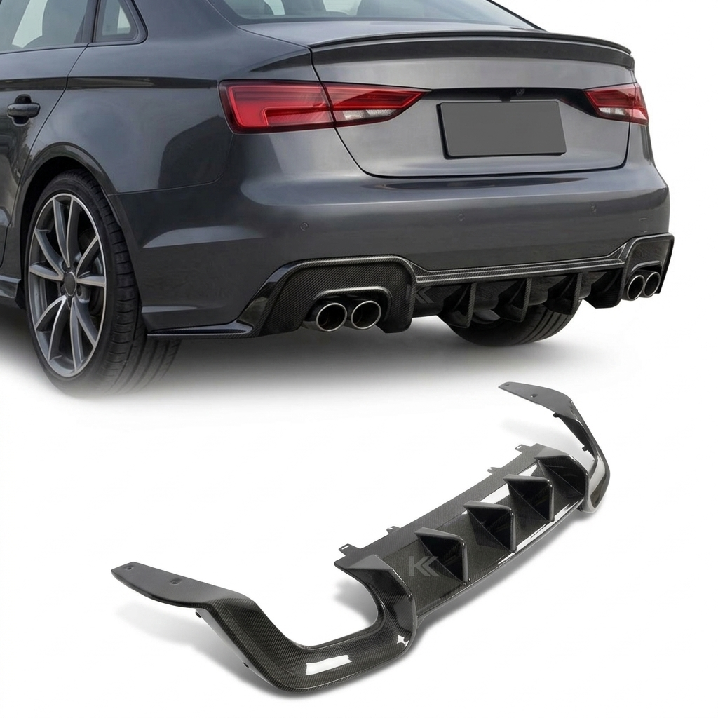 2020–2021 Audi A5 S-Line / S5 B9 Sportback Rear Bumper Diffuser Lip – Carbon Fiber
