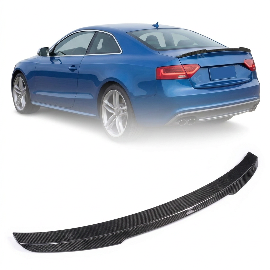 2012–2016 Audi A5 S-Line / S5 B8.5 Facelift Sportback Single Deck Rear Trunk Spoiler Wing – Carbon Fiber