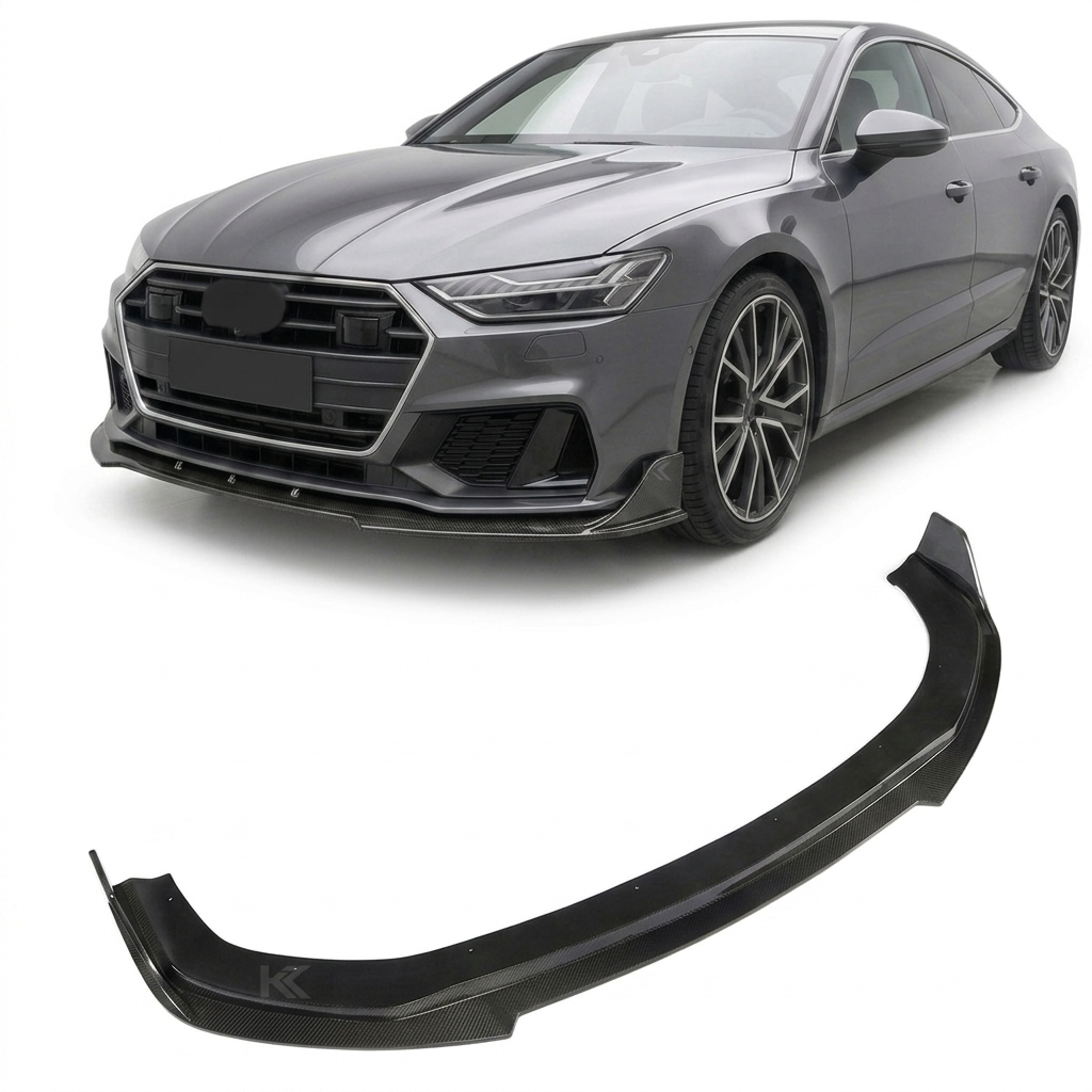 2019–2024 Audi A7 S-Line / S7 4KA Sportback Front Chin Lip Spoiler – Carbon Fiber