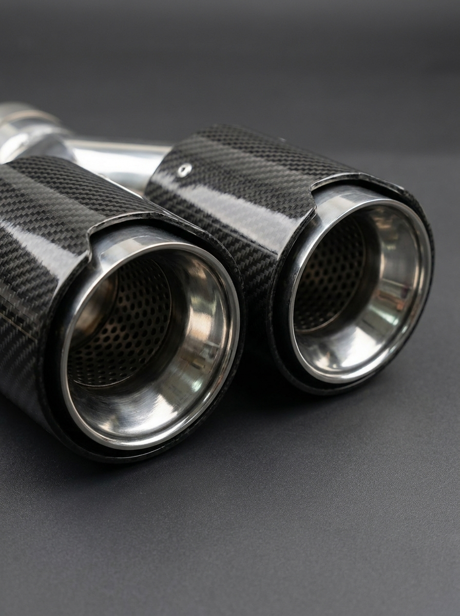 BMW Universal Fit Carbon Fiber Dual Muffler Tips