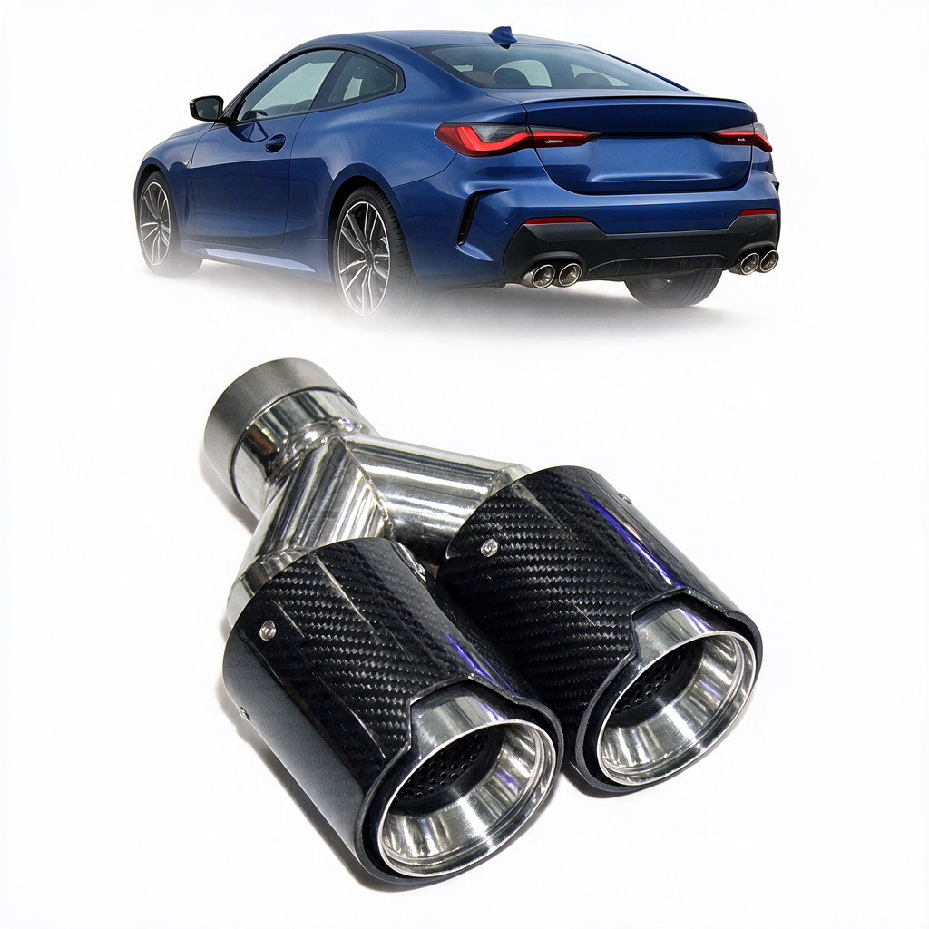 BMW Universal Fit Carbon Fiber Dual Muffler Tips