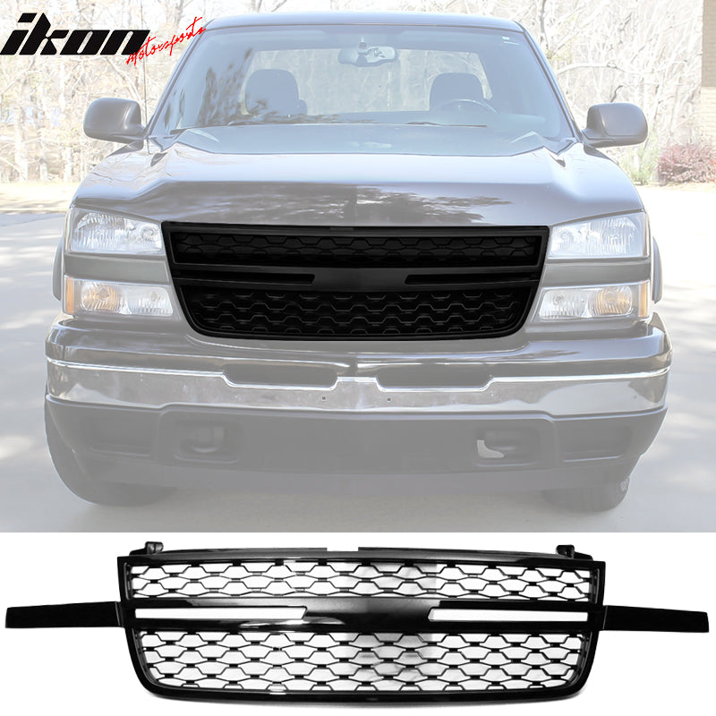 Car Grill for 2005-2007 Chevy Silverado 1500 2500HD 3500 Mesh Style Gr