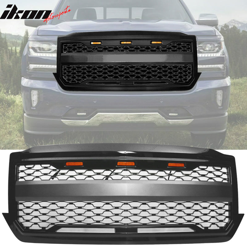 2016-2018 Chevy Silverado 1500 Front Bumper Hood Mesh Grille Grill