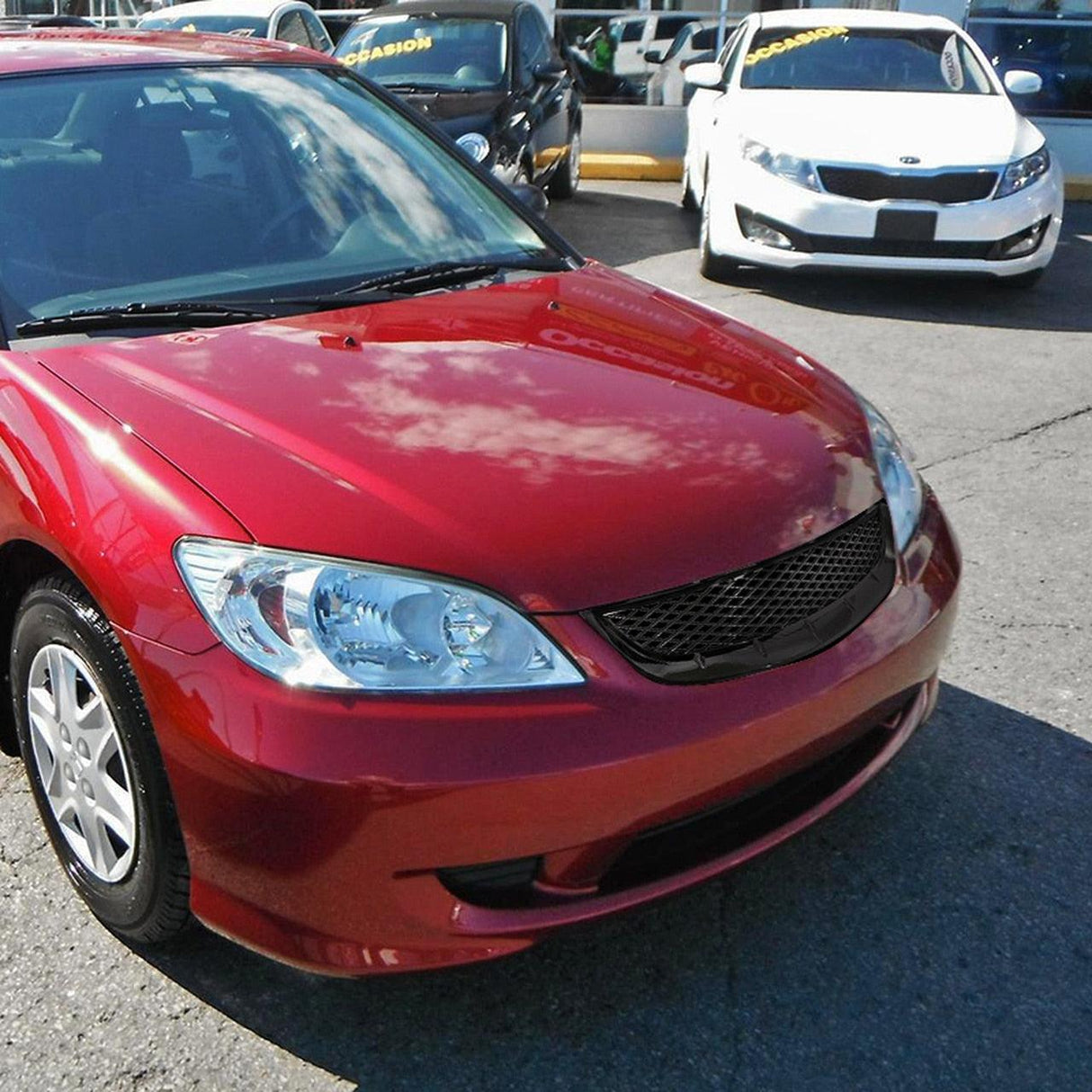 Spec-D Grill Honda Civic Coupe/Sedan (2004-2005) TR Style - Matte or Glossy Black