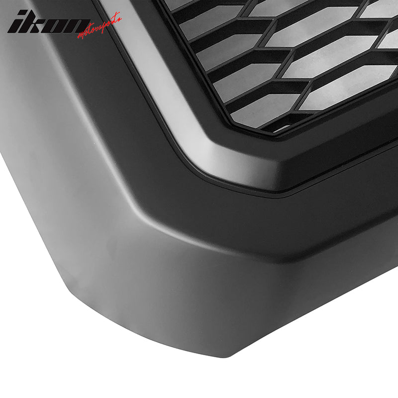 2011-2016 Ford F250 F350 R Style Matte Black Front Bumper Hood Grille