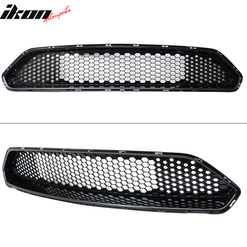 2018-2023 Ford Mustang Mesh Style Black Upper Grille ABS Plastic