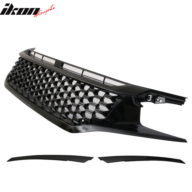 Fits 16-18 Honda Civic Coupe Sedan GT Front Lip & Gloss Mesh Grille