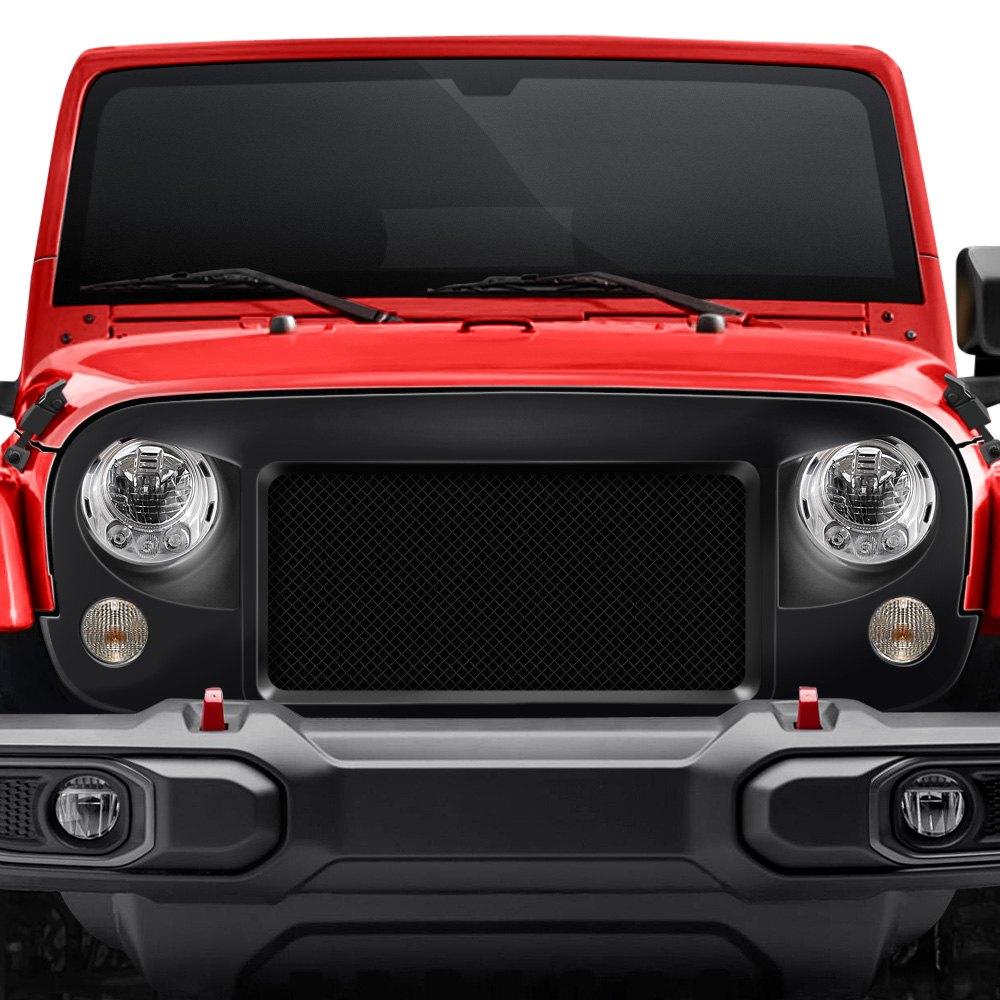 Spec-D Grill Jeep JK Wrangler (07-16) Mesh or Black Rivet Style