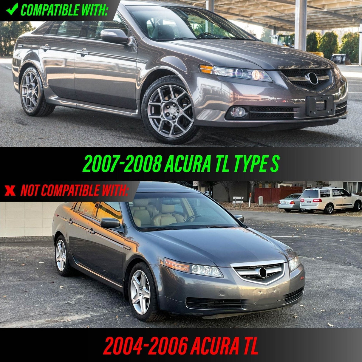 2007-2008 Acura Tl Black Clear D2s Housing Projector Headlight W/ Zkw-R Lens