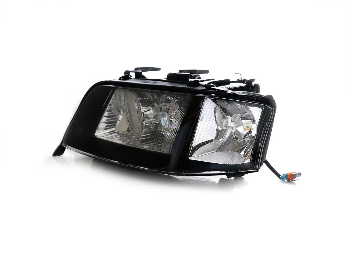 1998-2001 Audi A6 C5 D2S Black Angel Eye Projector Headlights