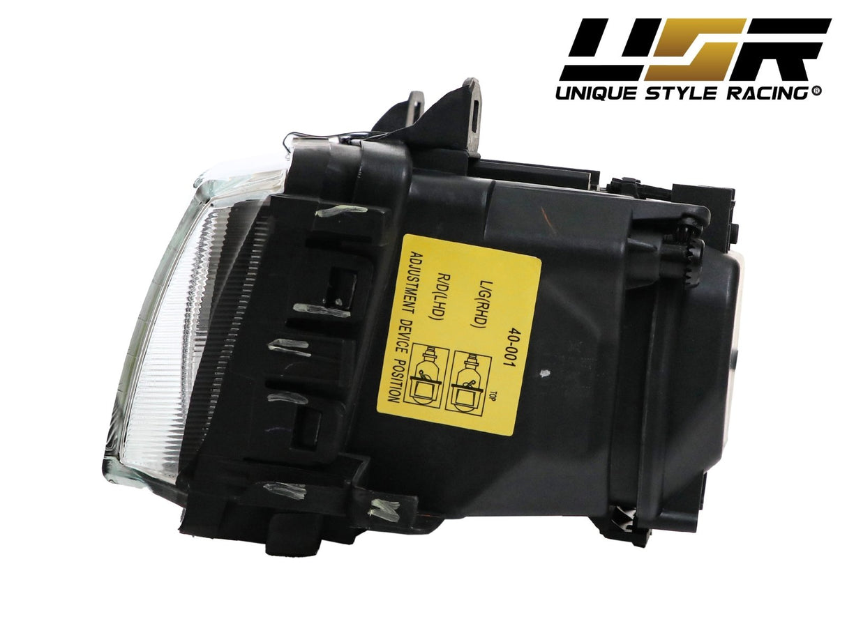 1992-1999 BMW E36 P36 Style Black Headlights with White UHP LED