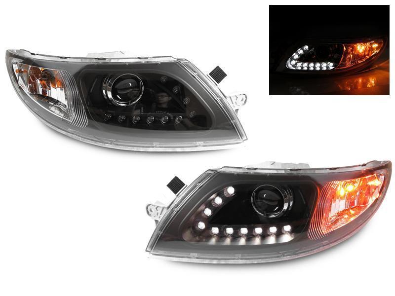 2002-2019 International Truck Black White LED Strip Projector Headlight