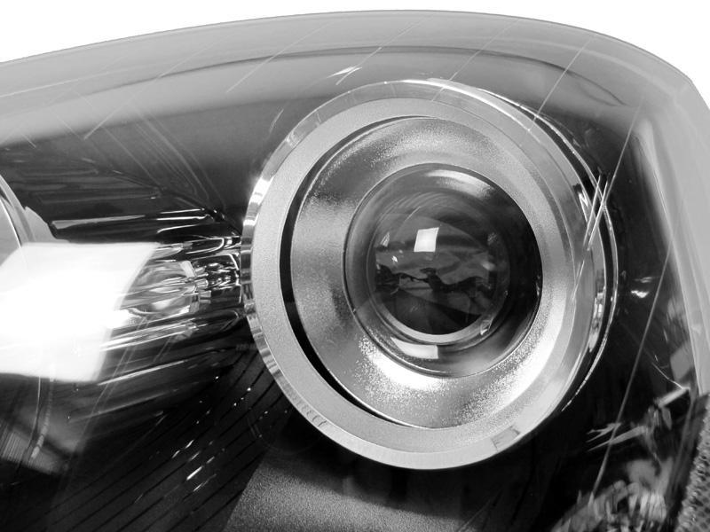 2006-2008 Mercedes W164 ML-Class Chrome Projector Headlights w/ LED Strip