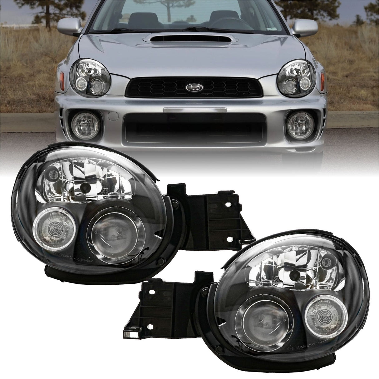 2002-2003 Subaru Impreza JDM Style Projector Headlights