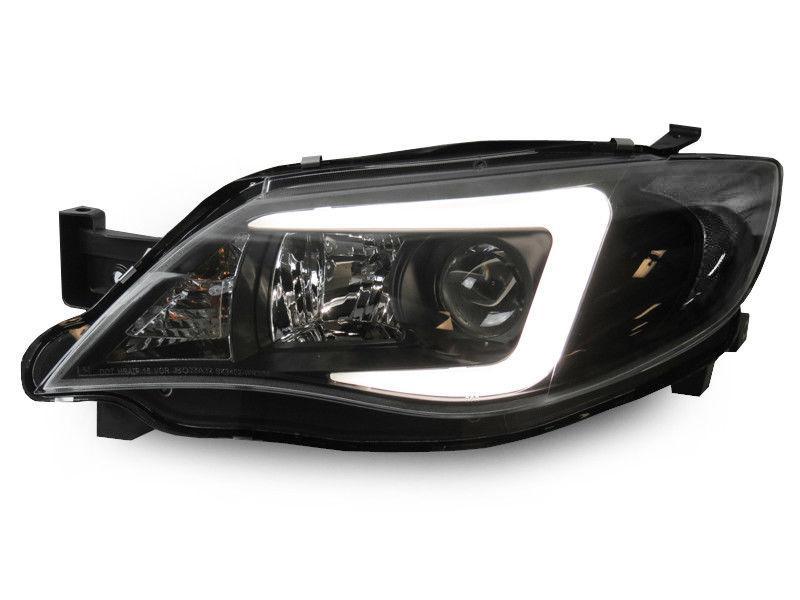 2008-2014 Subaru Impreza WRX LED Light Bar Headlights - Clear Corner