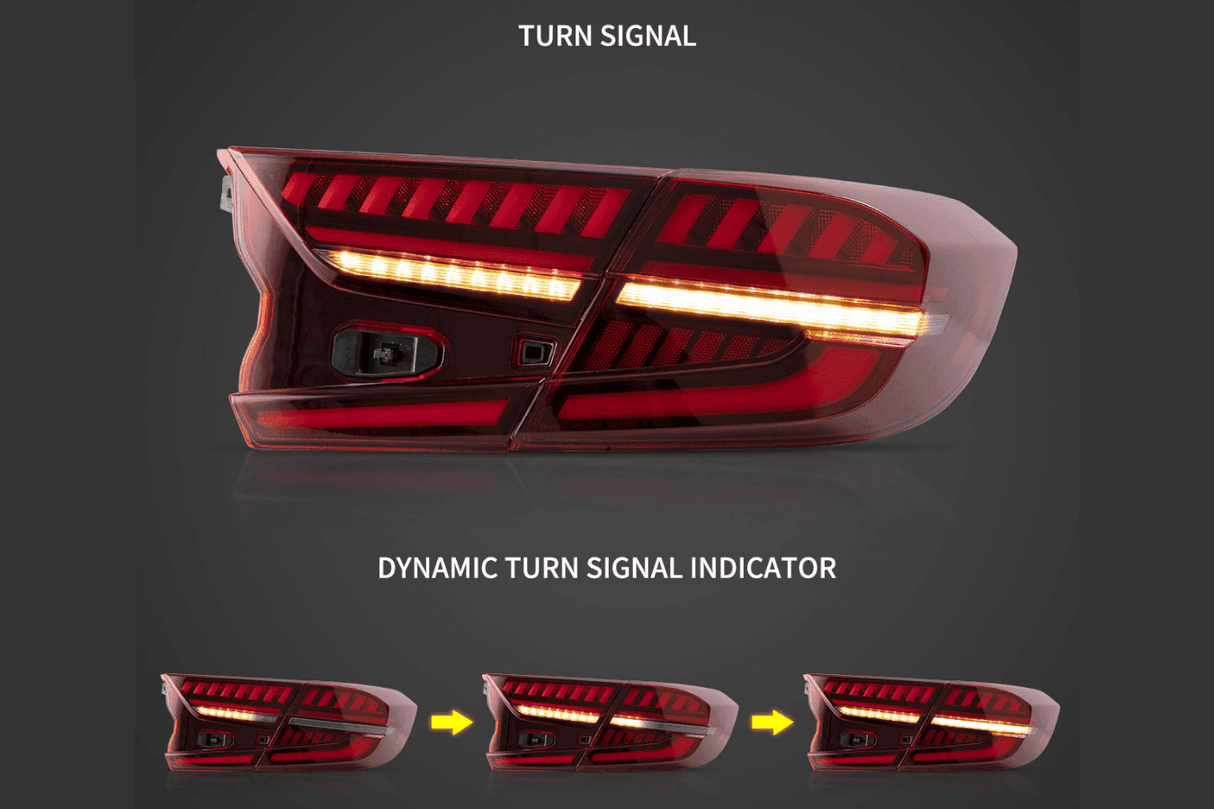 Honda Accord 10th Gen (CV1/CV2/CV3) Pre-Facelift LED Tail Lights (2018-2021) - K2 Industries
