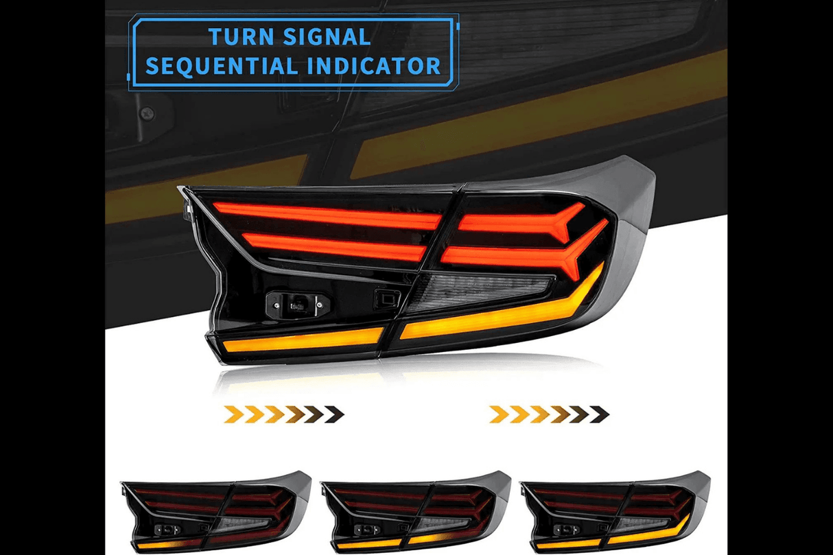 Honda Accord 10th Gen (CV1/CV2/CV3) Pre-Facelift Twin Line LED Tail Lights (2018-2021) - K2 Industries