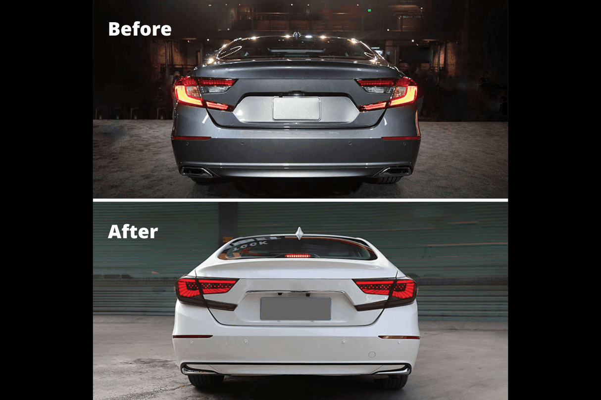 Honda Accord 10th Gen Smoked Dynamic LED Tail Lights (2018-2022) - K2 Industries