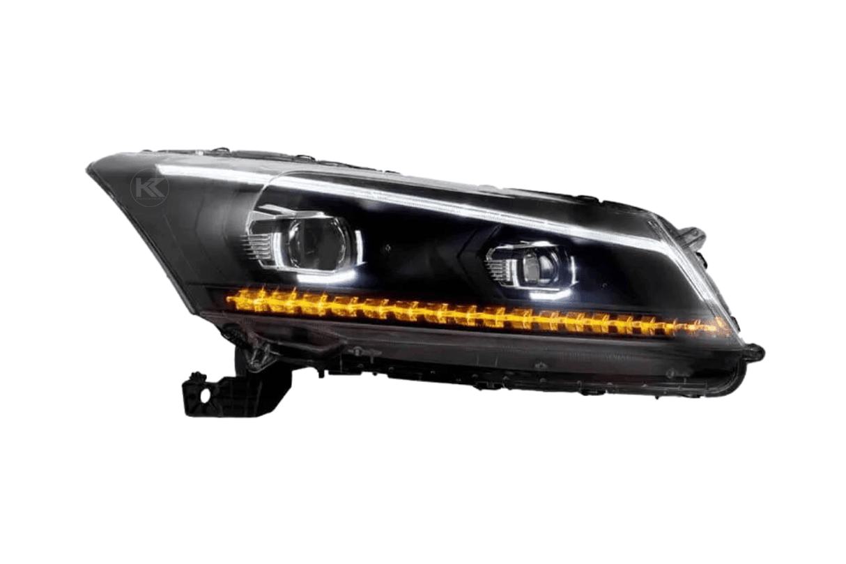 Honda Accord 8th Gen Inspired Black Demon Eyes and Ordinary Projector Headlights (2008-2012) - K2 Industries