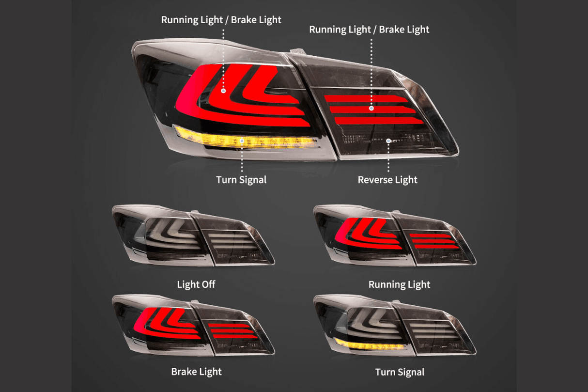 Honda Accord 9th Gen -Red,Red Smoked, Full Smoke- LED Tail Lights Upgrade (2013-2015) - K2 Industries