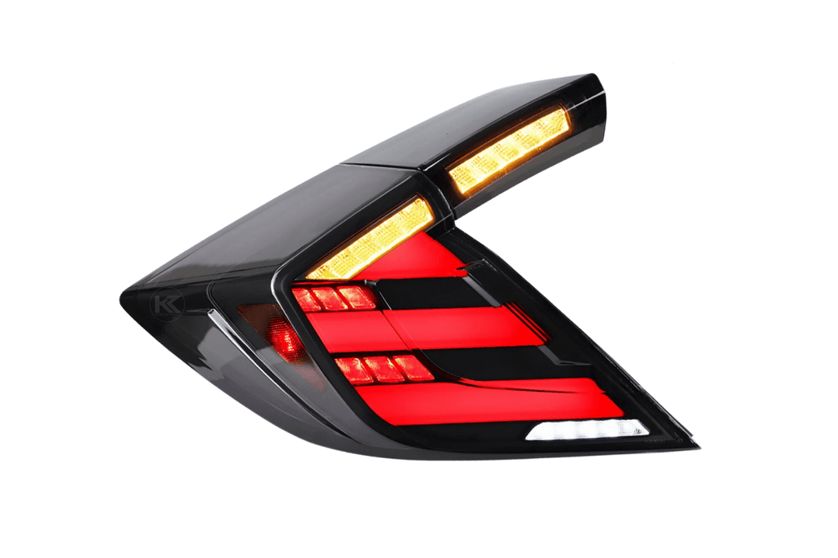 Honda Civic 10th Gen Hatchback and Type R Smoked Style LED Tail Lights Upgrade (2016-2021) - K2 Industries