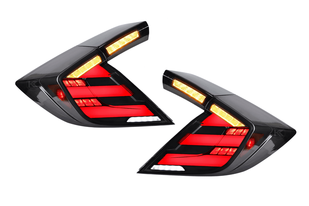Honda Civic 10th Gen Hatchback and Type R Smoked Style LED Tail Lights Upgrade (2016-2021) - K2 Industries