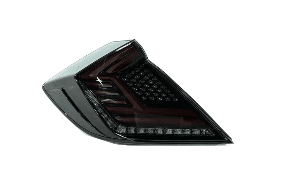 Honda FK8 Civic Smoke and Black V1 Pulse LED Tail lights (2016 - 2021) - K2 Industries