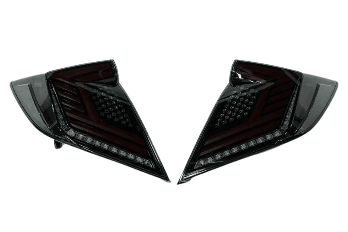 Honda FK8 Civic Smoke and Black V1 Pulse LED Tail lights (2016 - 2021) - K2 Industries