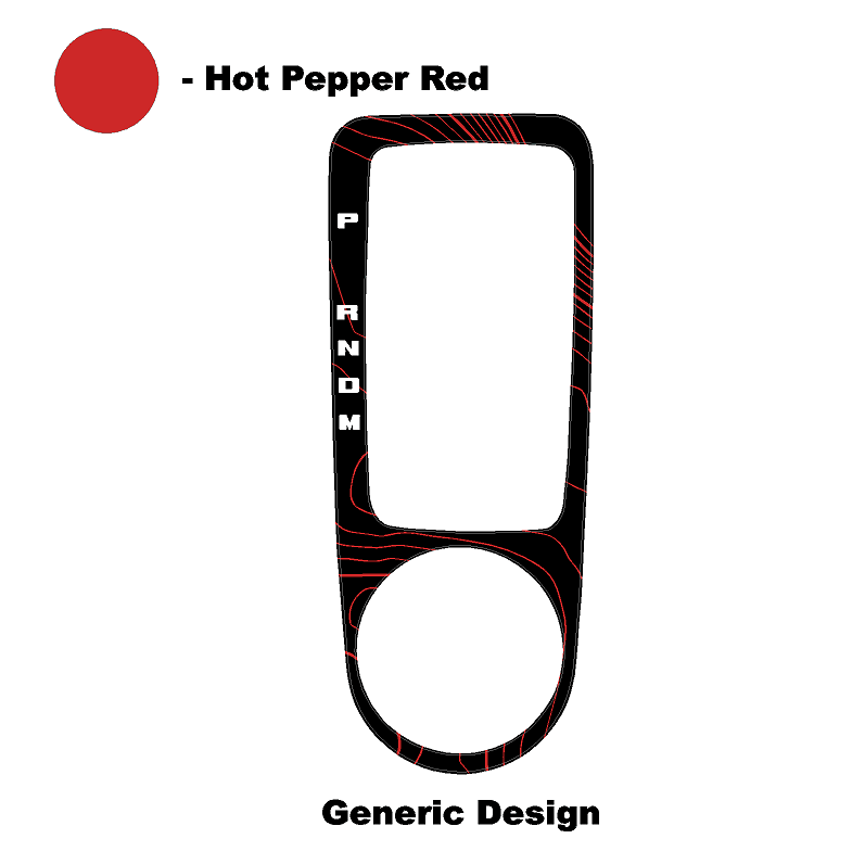 Topo Automatic Shifter Overlay (Printed Series) - 2021+ Bronco Automatic